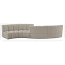 Meridian Infinity Brown Boucle Fabric 4 pc Modular Sectional IMAGE 13