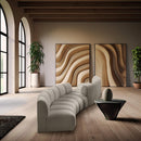  Manufacturer Color_Taupe -- Infinity 154" Brown Boucle Fabric Upholstered 4 pc Modular Sectional IMAGE 2