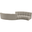 Meridian Infinity Brown Boucle Fabric 4 pc Modular Sectional IMAGE 4