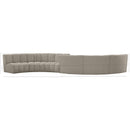  Manufacturer Color_Taupe -- Infinity 217" Brown Boucle Fabric Upholstered 6 pc Modular Sectional IMAGE 12