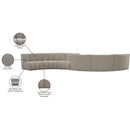  Manufacturer Color_Taupe -- Infinity 217" Brown Boucle Fabric Upholstered 6 pc Modular Sectional IMAGE 13