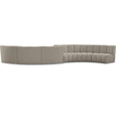  Manufacturer Color_Taupe -- Infinity 217" Brown Boucle Fabric Upholstered 6 pc Modular Sectional IMAGE 1