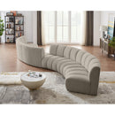 Meridian Infinity Brown Boucle Fabric 6 pc Modular Sectional IMAGE 2