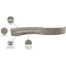  Manufacturer Color_Taupe -- Infinity 268" Brown Boucle Fabric Upholstered 8 pc Modular Sectional IMAGE 14
