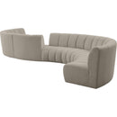 Meridian Infinity Brown Boucle Fabric 8 pc Modular Sectional IMAGE 3