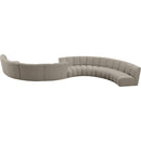  Manufacturer Color_Taupe -- Infinity 268" Brown Boucle Fabric Upholstered 8 pc Modular Sectional IMAGE 4