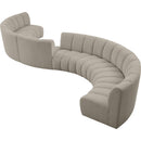  Manufacturer Color_Taupe -- Infinity 268" Brown Boucle Fabric Upholstered 8 pc Modular Sectional IMAGE 6