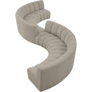  Manufacturer Color_Taupe -- Infinity 268" Brown Boucle Fabric Upholstered 8 pc Modular Sectional IMAGE 7