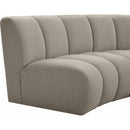  Manufacturer Color_Taupe -- Infinity 83" Brown Boucle Fabric Upholstered 2 pc Modular Sectional IMAGE 10