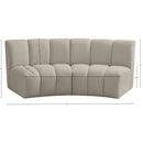  Manufacturer Color_Taupe -- Infinity 83" Brown Boucle Fabric Upholstered 2 pc Modular Sectional IMAGE 11