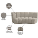  Manufacturer Color_Taupe -- Infinity 83" Brown Boucle Fabric Upholstered 2 pc Modular Sectional IMAGE 12