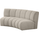  Manufacturer Color_Taupe -- Infinity 83" Brown Boucle Fabric Upholstered 2 pc Modular Sectional IMAGE 3