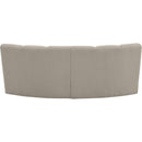 Meridian Infinity Brown Boucle Fabric 2 pc Modular Sectional IMAGE 4
