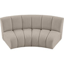 Meridian Infinity Brown Boucle Fabric 2 pc Modular Sectional IMAGE 6
