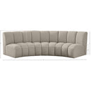  Manufacturer Color_Taupe -- Infinity 119" Brown Boucle Fabric Upholstered 3 pc Modular Sectional IMAGE 11