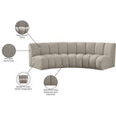  Manufacturer Color_Taupe -- Infinity 119" Brown Boucle Fabric Upholstered 3 pc Modular Sectional IMAGE 12
