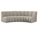  Manufacturer Color_Taupe -- Infinity 119" Brown Boucle Fabric Upholstered 3 pc Modular Sectional IMAGE 1