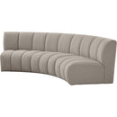  Manufacturer Color_Taupe -- Infinity 119" Brown Boucle Fabric Upholstered 3 pc Modular Sectional IMAGE 3