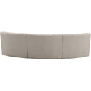 Meridian Infinity Brown Boucle Fabric 3 pc Modular Sectional IMAGE 4