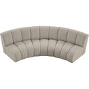  Manufacturer Color_Taupe -- Infinity 119" Brown Boucle Fabric Upholstered 3 pc Modular Sectional IMAGE 5
