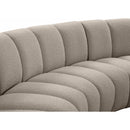  Manufacturer Color_Taupe -- Infinity 119" Brown Boucle Fabric Upholstered 3 pc Modular Sectional IMAGE 6