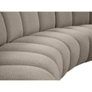  Manufacturer Color_Taupe -- Infinity 119" Brown Boucle Fabric Upholstered 3 pc Modular Sectional IMAGE 8