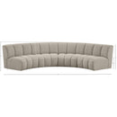 Meridian Infinity Brown Boucle Fabric 4 pc Modular Sectional IMAGE 11