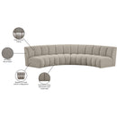  Manufacturer Color_Taupe -- Infinity 148" Brown Boucle Fabric Upholstered 4 pc Modular Sectional IMAGE 12