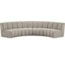 Meridian Infinity Brown Boucle Fabric 4 pc Modular Sectional IMAGE 1