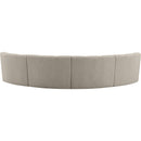 Meridian Infinity Brown Boucle Fabric 4 pc Modular Sectional IMAGE 4