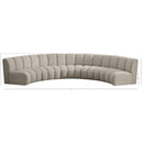  Manufacturer Color_Taupe -- Infinity 167" Brown Boucle Fabric Upholstered 5 pc Modular Sectional IMAGE 11