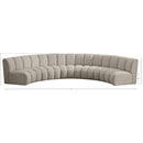 Meridian Infinity Brown Boucle Fabric 5 pc Modular Sectional IMAGE 11
