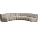  Manufacturer Color_Taupe -- Infinity 167" Brown Boucle Fabric Upholstered 5 pc Modular Sectional IMAGE 1