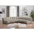  Manufacturer Color_Taupe -- Infinity 167" Brown Boucle Fabric Upholstered 5 pc Modular Sectional IMAGE 2