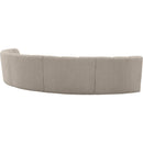  Manufacturer Color_Taupe -- Infinity 167" Brown Boucle Fabric Upholstered 5 pc Modular Sectional IMAGE 4