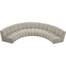  Manufacturer Color_Taupe -- Infinity 167" Brown Boucle Fabric Upholstered 5 pc Modular Sectional IMAGE 6