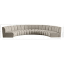Meridian Infinity Brown Boucle Fabric 6 pc Modular Sectional IMAGE 11