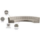  Manufacturer Color_Taupe -- Infinity 176" Brown Boucle Fabric Upholstered 6 pc Modular Sectional IMAGE 12