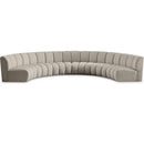Meridian Infinity Brown Boucle Fabric 6 pc Modular Sectional IMAGE 1