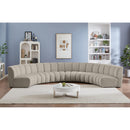  Manufacturer Color_Taupe -- Infinity 176" Brown Boucle Fabric Upholstered 6 pc Modular Sectional IMAGE 2
