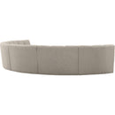  Manufacturer Color_Taupe -- Infinity 176" Brown Boucle Fabric Upholstered 6 pc Modular Sectional IMAGE 4