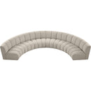  Manufacturer Color_Taupe -- Infinity 176" Brown Boucle Fabric Upholstered 6 pc Modular Sectional IMAGE 6
