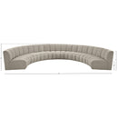 Meridian Infinity Brown Boucle Fabric 7 pc Modular Sectional IMAGE 11