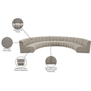  Manufacturer Color_Taupe -- Infinity 178" Brown Boucle Fabric Upholstered 7 pc Modular Sectional IMAGE 12