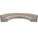 Meridian Infinity Brown Boucle Fabric 7 pc Modular Sectional IMAGE 1