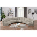  Manufacturer Color_Taupe -- Infinity 178" Brown Boucle Fabric Upholstered 7 pc Modular Sectional IMAGE 2