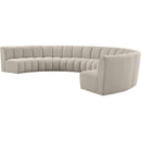  Manufacturer Color_Taupe -- Infinity 178" Brown Boucle Fabric Upholstered 7 pc Modular Sectional IMAGE 3