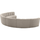  Manufacturer Color_Taupe -- Infinity 178" Brown Boucle Fabric Upholstered 7 pc Modular Sectional IMAGE 4