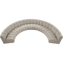  Manufacturer Color_Taupe -- Infinity 178" Brown Boucle Fabric Upholstered 7 pc Modular Sectional IMAGE 6