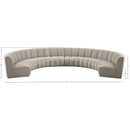 Meridian Infinity Brown Boucle Fabric 8 pc Modular Sectional IMAGE 11